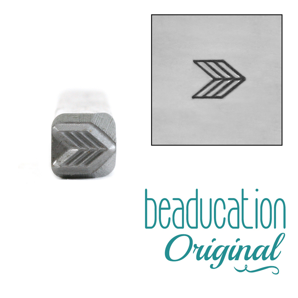 Metal Stamping Tools Triple Chevron Metal Design Stamp 5mm - Beaducation Original